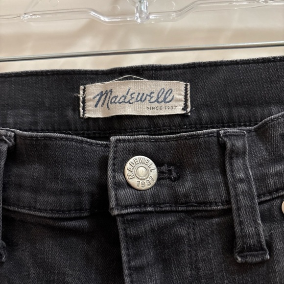 Madewell Jeans Women 28 Black 9" High Riser Skinny Denim Washed Black 27” Inseam - Picture 2 of 6